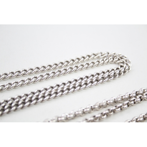 301 - Silver guard chain and watch chain (86g)