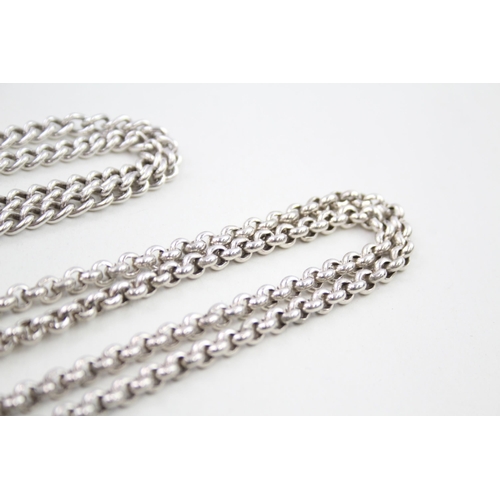 301 - Silver guard chain and watch chain (86g)