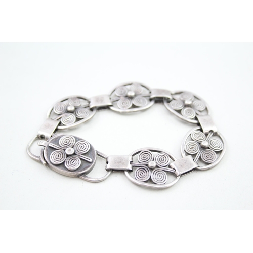 315 - Silver modernist bracelet by Aage Albing (28g)