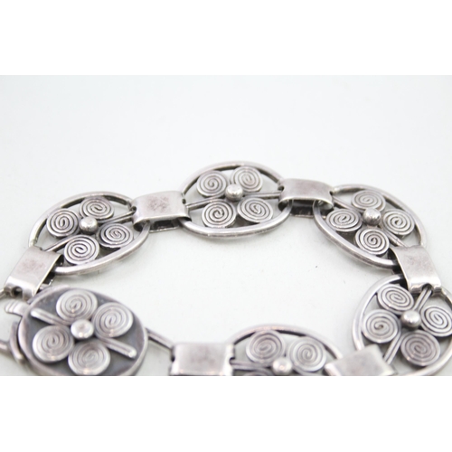 315 - Silver modernist bracelet by Aage Albing (28g)