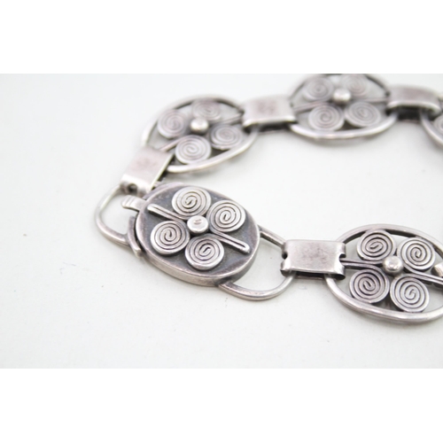 315 - Silver modernist bracelet by Aage Albing (28g)