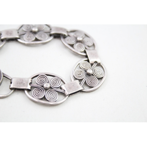 315 - Silver modernist bracelet by Aage Albing (28g)