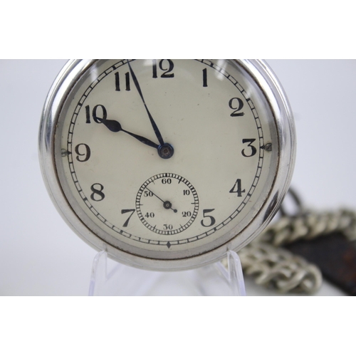 435 - Men's WWII 1944 Dated Military Issued Pocket Watch Hand-Wind WATCH RUNS