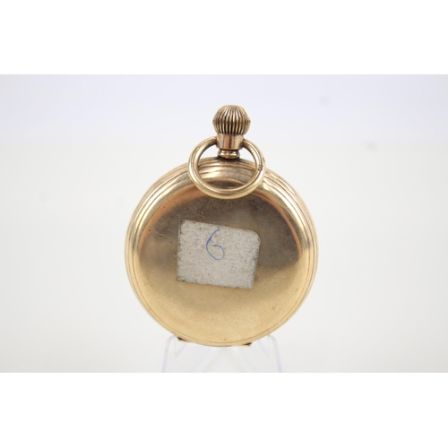 437 - Men's Thos Russell & Sons Rolled Gold Centre Seconds Pocket Watch Hand-Wind