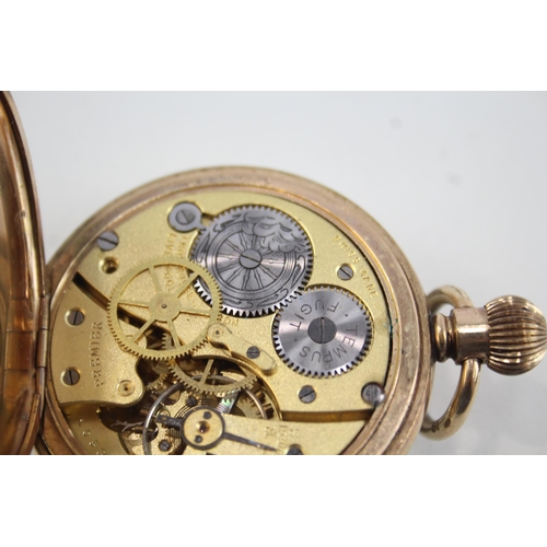 437 - Men's Thos Russell & Sons Rolled Gold Centre Seconds Pocket Watch Hand-Wind