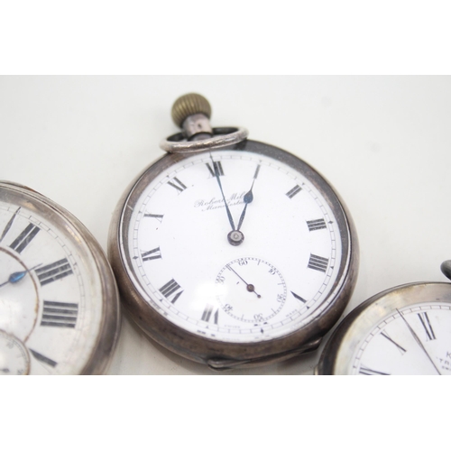 443 - Job Lot Mixed Purity Silver Hand/Key-Wind Pocket Watches UNTESTED