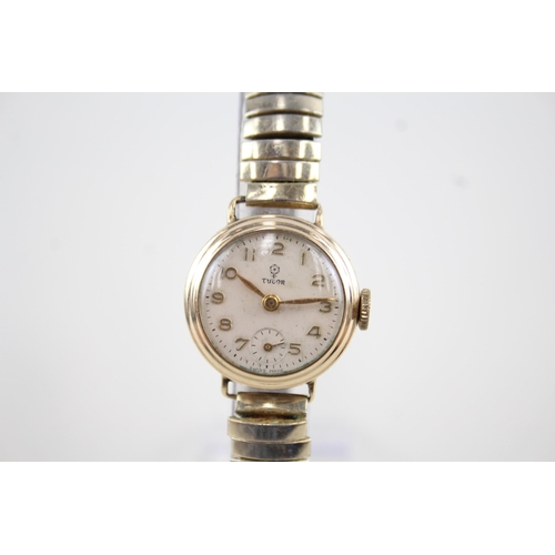 447 - Women's Vintage Tudor 9ct Gold Watch Hand-Wind WATCH RUNS