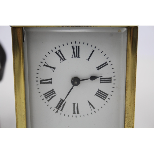 450 - French Brass Carriage /Mantle Clock