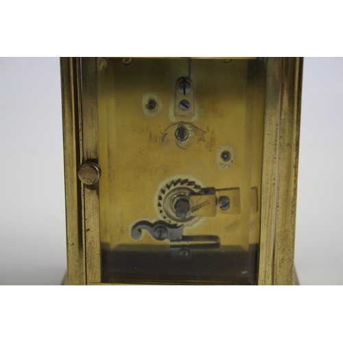 450 - French Brass Carriage /Mantle Clock