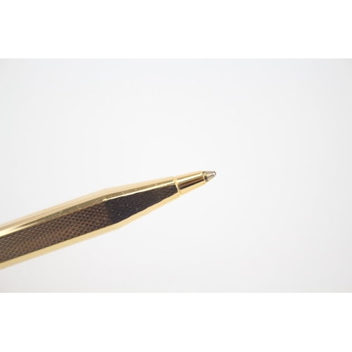 472 - Vintage DUNHILL Gold Plated Ballpoint Pen / Biro WRITING w/ Enamel Clip