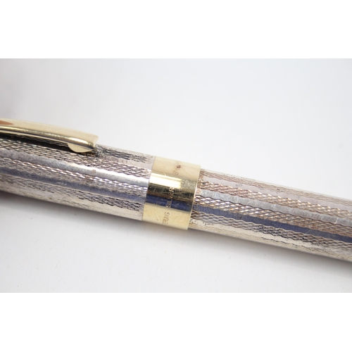 474 - Vintage SHEAFFER PFM Pen For Men .925 Sterling Fountain Pen 18ct Gold Nib (40g)