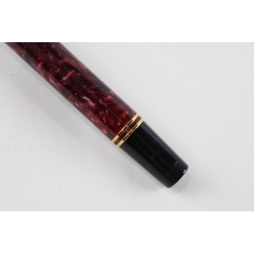 481 - PARKER Duofold Burgundy Lacquer Fountain Pen w/ 18ct Gold Nib WRITING