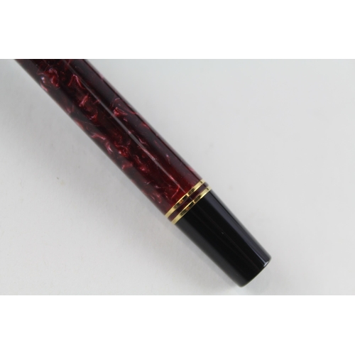 495 - PARKER Duofold Special Burgundy Lacquer Fountain Pen w/ 18ct Gold Nib WRITING