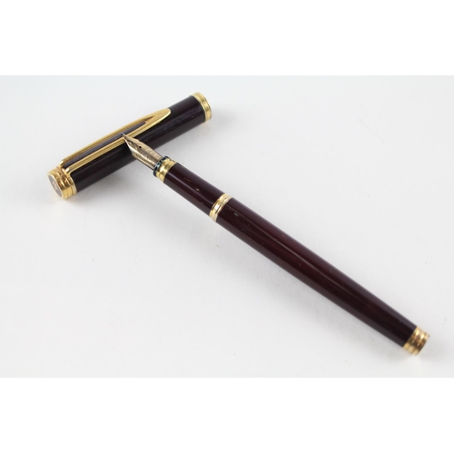 497 - WATERMAN Ideal Brown Lacquer Fountain Pen w/ 18ct Gold Nib WRITING