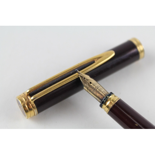 497 - WATERMAN Ideal Brown Lacquer Fountain Pen w/ 18ct Gold Nib WRITING