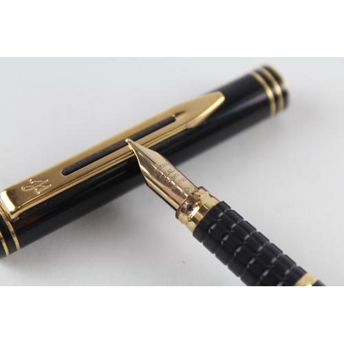 498 - WATERMAN Ideal Brown Lacquer Fountain Pen w/ 18ct Gold Nib WRITING