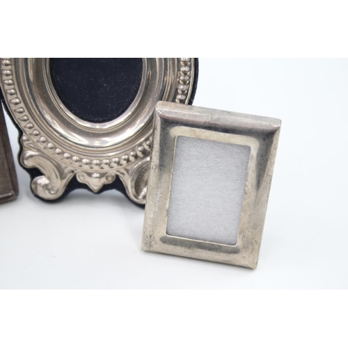 354 - 5 x Antique / Vintage Hallmarked .925 Sterling Silver Photograph Frames (296g)