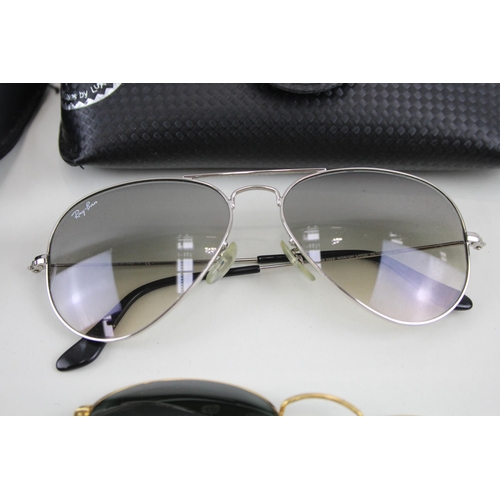 374 - 6 x Designer RayBan Sunglasses W/ Cases