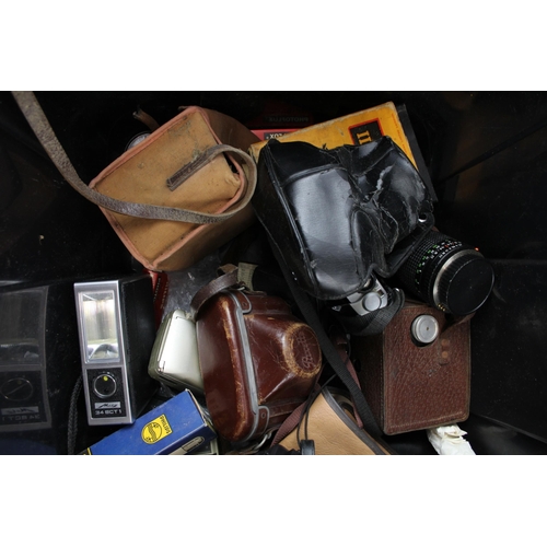 389 - Assorted Vintage Cameras Inc. SLRs, DSLRs, Lenses, Digital Bridges Etc. Job Lot