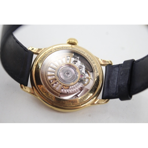 412 - Orient Express Commemorative Gold Tone Watch Automatic  - WATCH RUNS