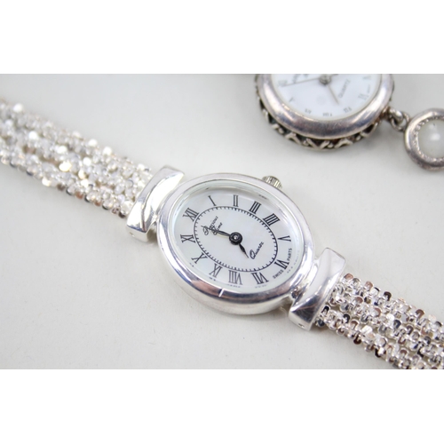 417 - Women's 925 Silver Watches Quartz  - WATCH RUNS x 2