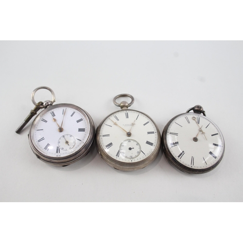 419 - Job Lot Mixed Purity Silver Key-Wind Pocket Watches UNTESTED