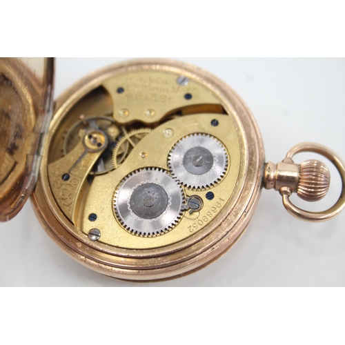 424 - Men's Waltham Rolled Gold Full Hunter Pocket Watch Hand-Wind