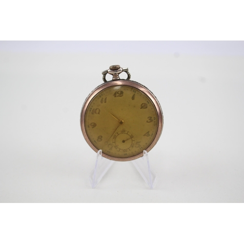 428 - Men's Vintage 800 Silver Open Face Pocket Watch Hand-Wind  - WATCH RUNS