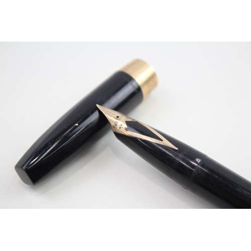 439 - Vintage Sheaffer PFM Pen For Men Black Fountain Pen w/ 14ct Gold Nib Writing