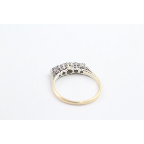 230 - 18ct gold diamond set five stone ring (2.2g) Size L 1/2