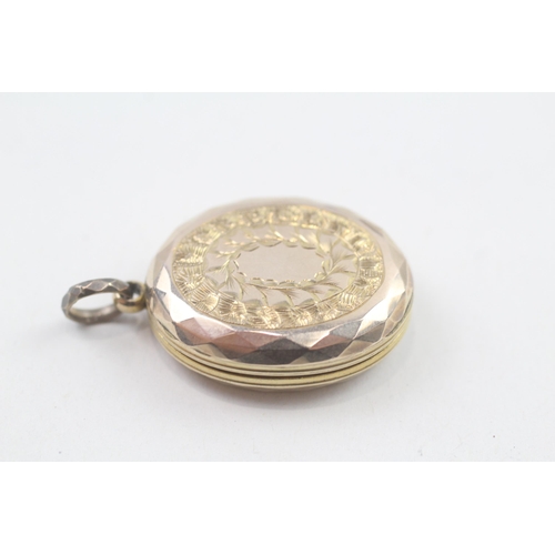 63 - 9ct gold back and front Victorian 'Mizpah' locket   7.6g