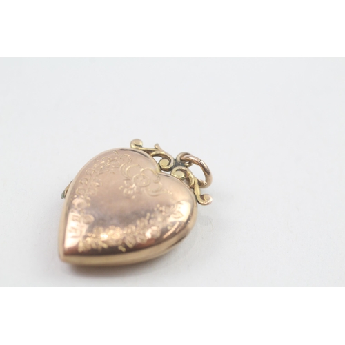 64 - 9ct gold back and front locket   4.4g