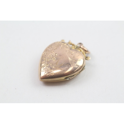 64 - 9ct gold back and front locket   4.4g