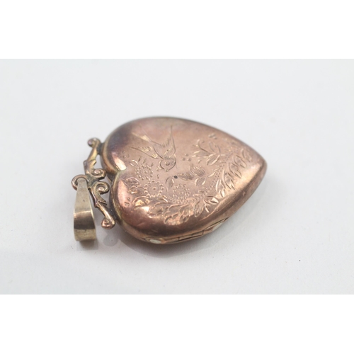 65 - 9ct gold back and front locket   6.1g