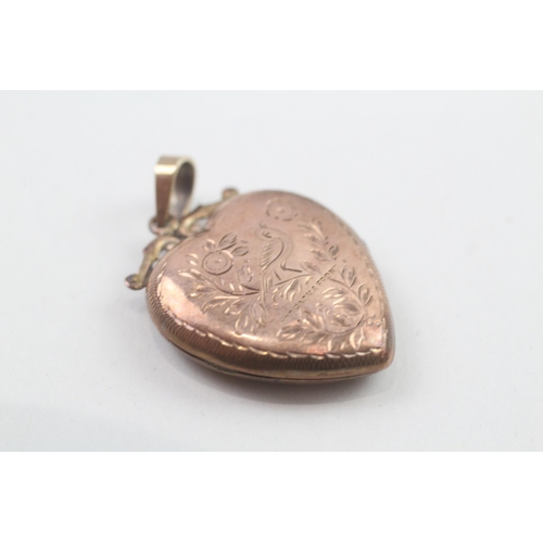 65 - 9ct gold back and front locket   6.1g