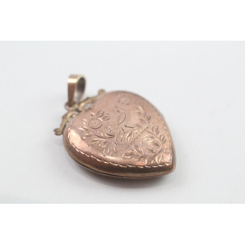 65 - 9ct gold back and front locket   6.1g