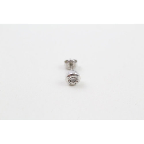 250 - 9ct white gold diamond stud earrings (1.2g)