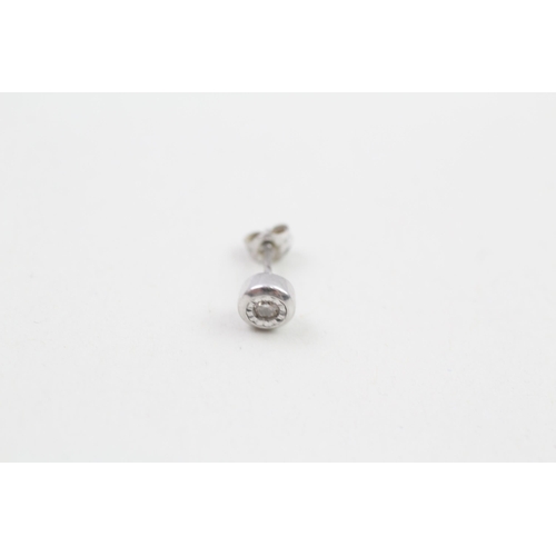 250 - 9ct white gold diamond stud earrings (1.2g)