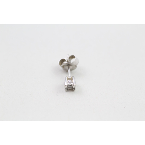 260 - 9ct white gold diamond stud earrings (0.9g)