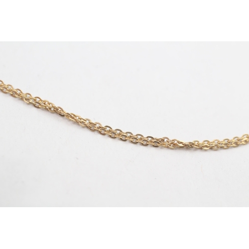 57 - 9ct gold oval cut amethyst set pendant necklace (2.6g)