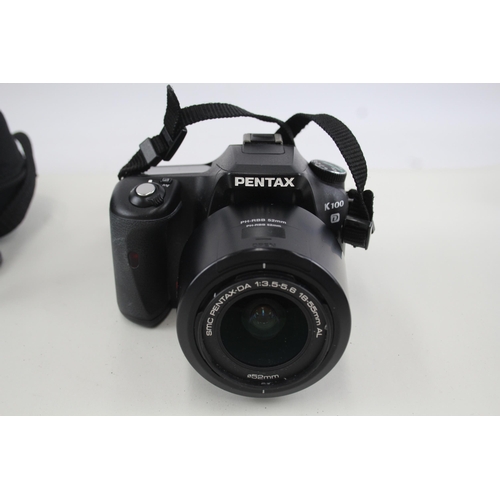 416 - Pentax K100 Vintage DSLR Digital Camera Working w/ Pentax 18-55mm Lens