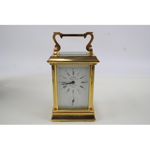 432 - L'Epee Brass Carriage Alarm Clock