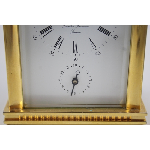 432 - L'Epee Brass Carriage Alarm Clock