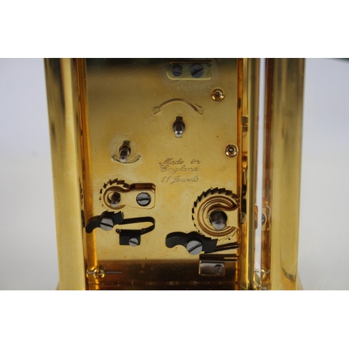 432 - L'Epee Brass Carriage Alarm Clock