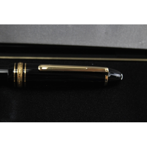 438 - MONTBLANC Meisterstuck Black Fountain Pen w/ 14ct White Gold Nib, Rollerball Etc