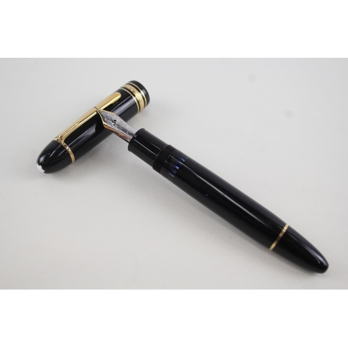 439 - MONTBLANC Meisterstuck No.149 Black Fountain Pen w/ 14ct Gold Nib WRITING