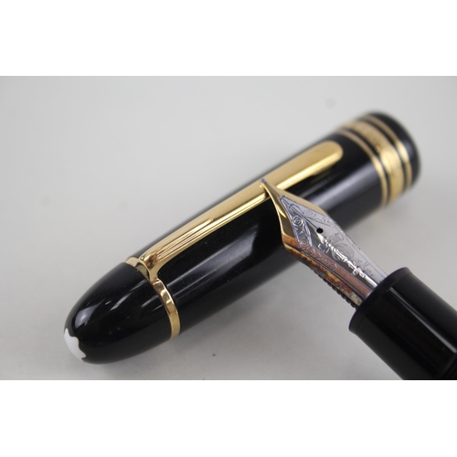 439 - MONTBLANC Meisterstuck No.149 Black Fountain Pen w/ 14ct Gold Nib WRITING