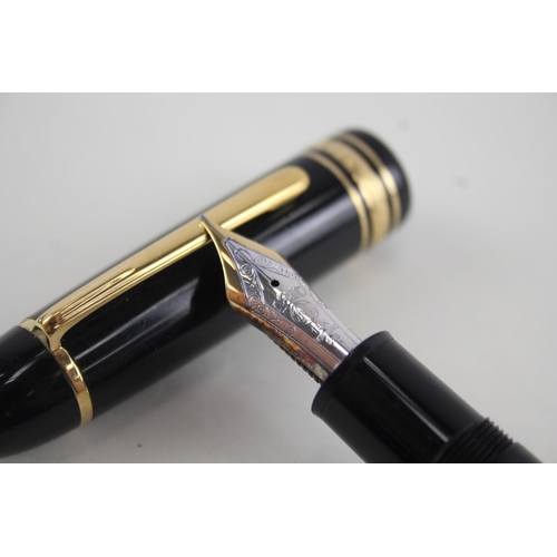 439 - MONTBLANC Meisterstuck No.149 Black Fountain Pen w/ 14ct Gold Nib WRITING