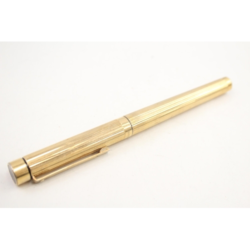 448 - Vintage Sheaffer Targa Gold Plated Fountain Pen w/ 14ct Gold Nib WRITING