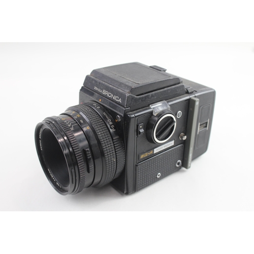 438 - Zenza Bronica SQ-A Medium Format Film Camera Working w/ 80mm F/2.8 Lens & Slide